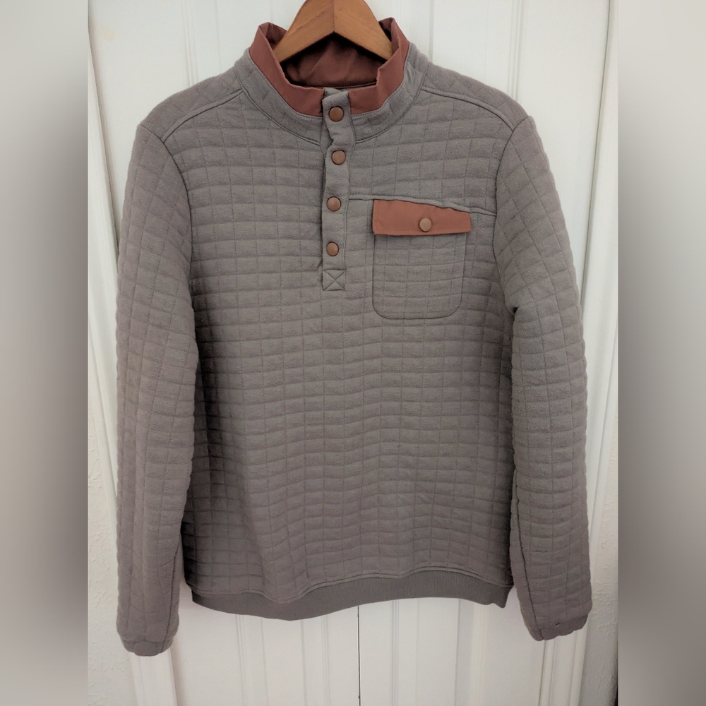 Men's Quilted Golf Quarter snap collar pullover by Live Outdoor